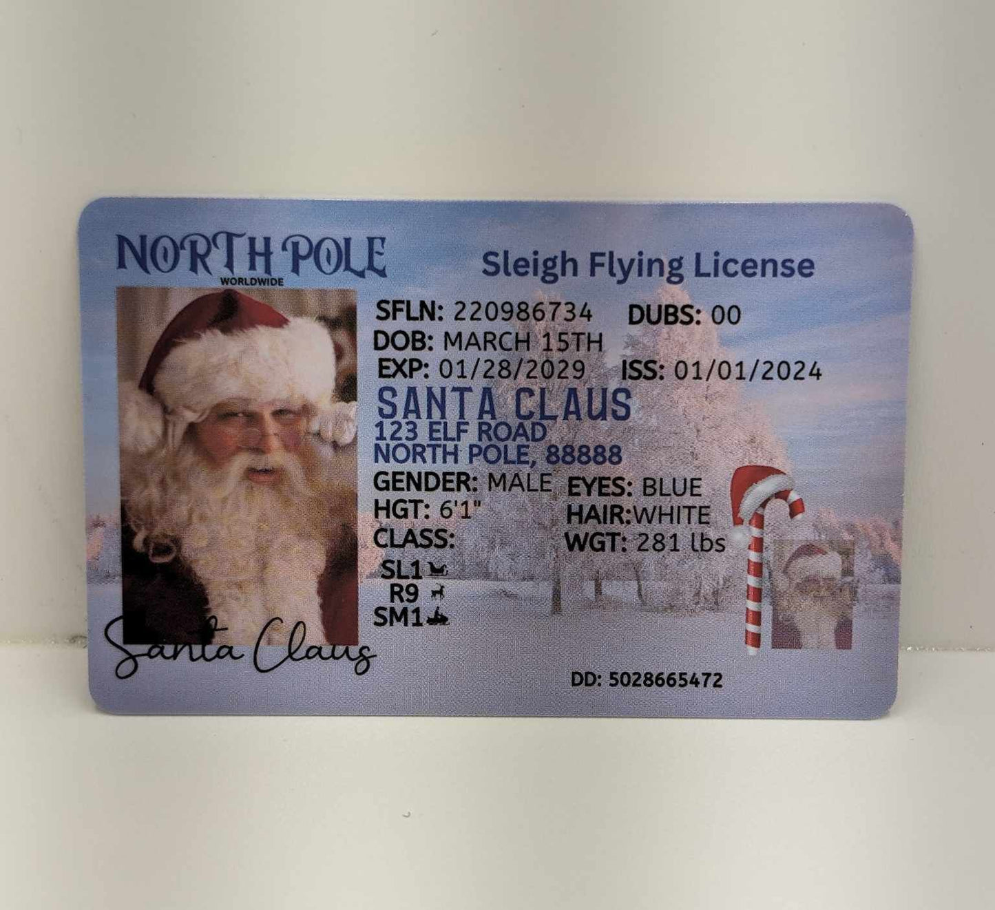 White Santa’s Wallet & Key Set for Christmas Evidence Kit