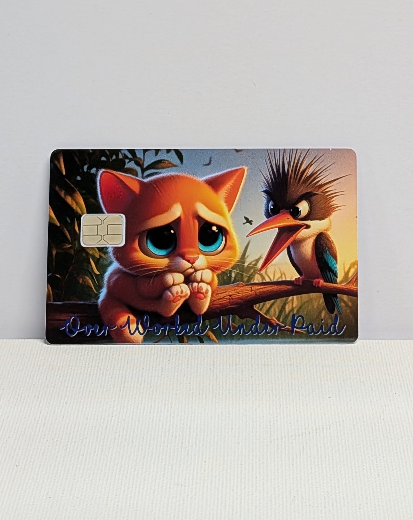 Horrible Boss Over Worked and Under Paid Credit/Debit Card Sticker, Skin, Cover