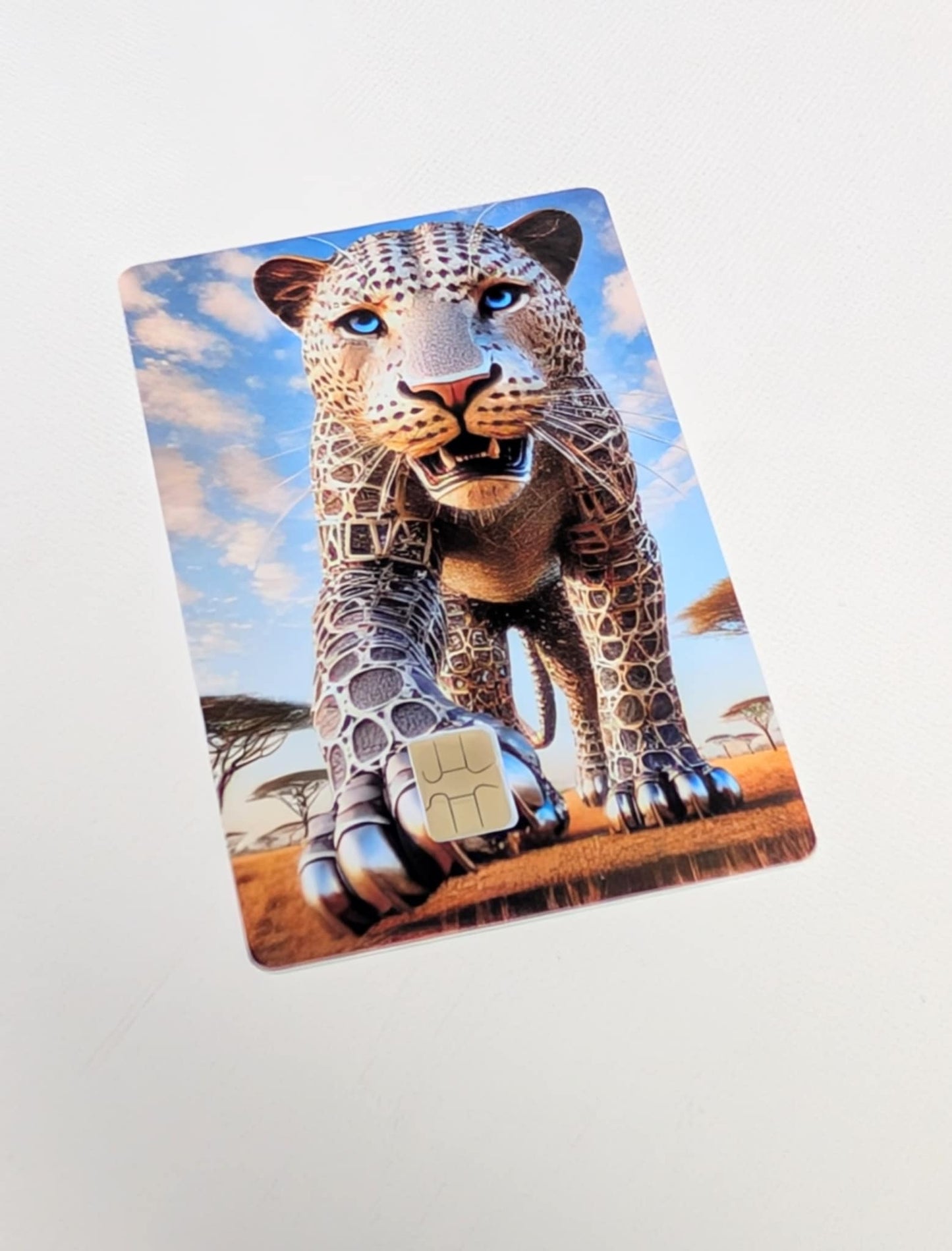 Chrome Leopard Credit/Debit Card Sticker, Skin, Cover
