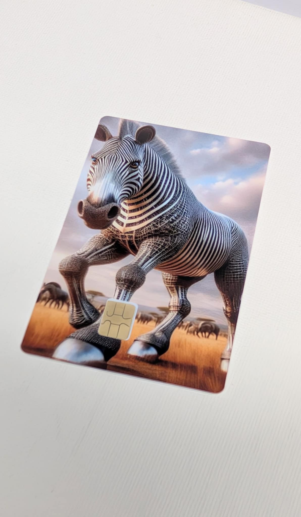 Chrome Zebra Credit/Debit Card Sticker, Skin, Cover