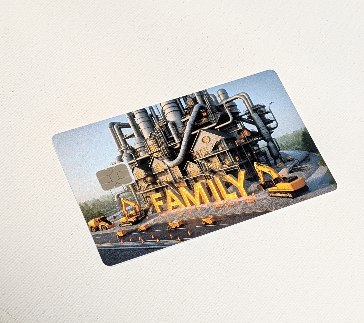 The Dedicated Construction Worker Card Sticker, Skin, Cover