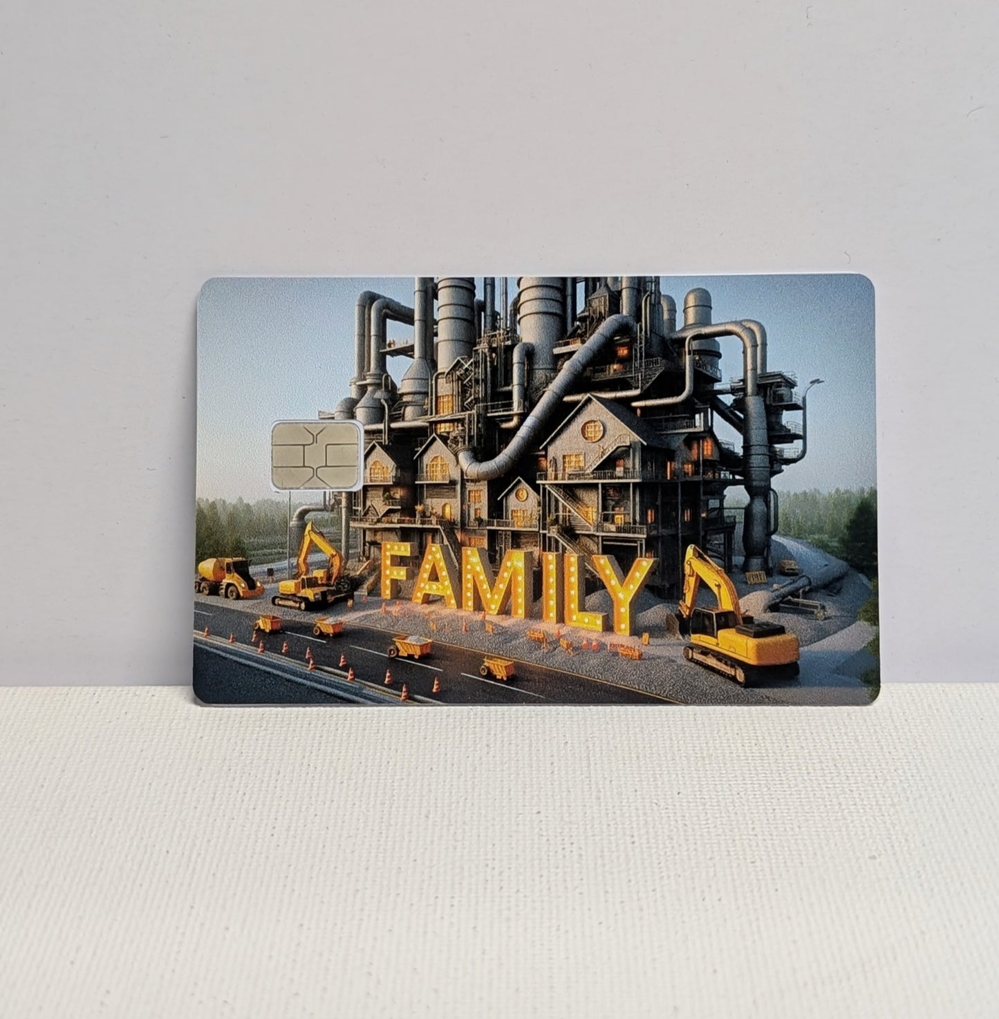 The Dedicated Construction Worker Card Sticker, Skin, Cover