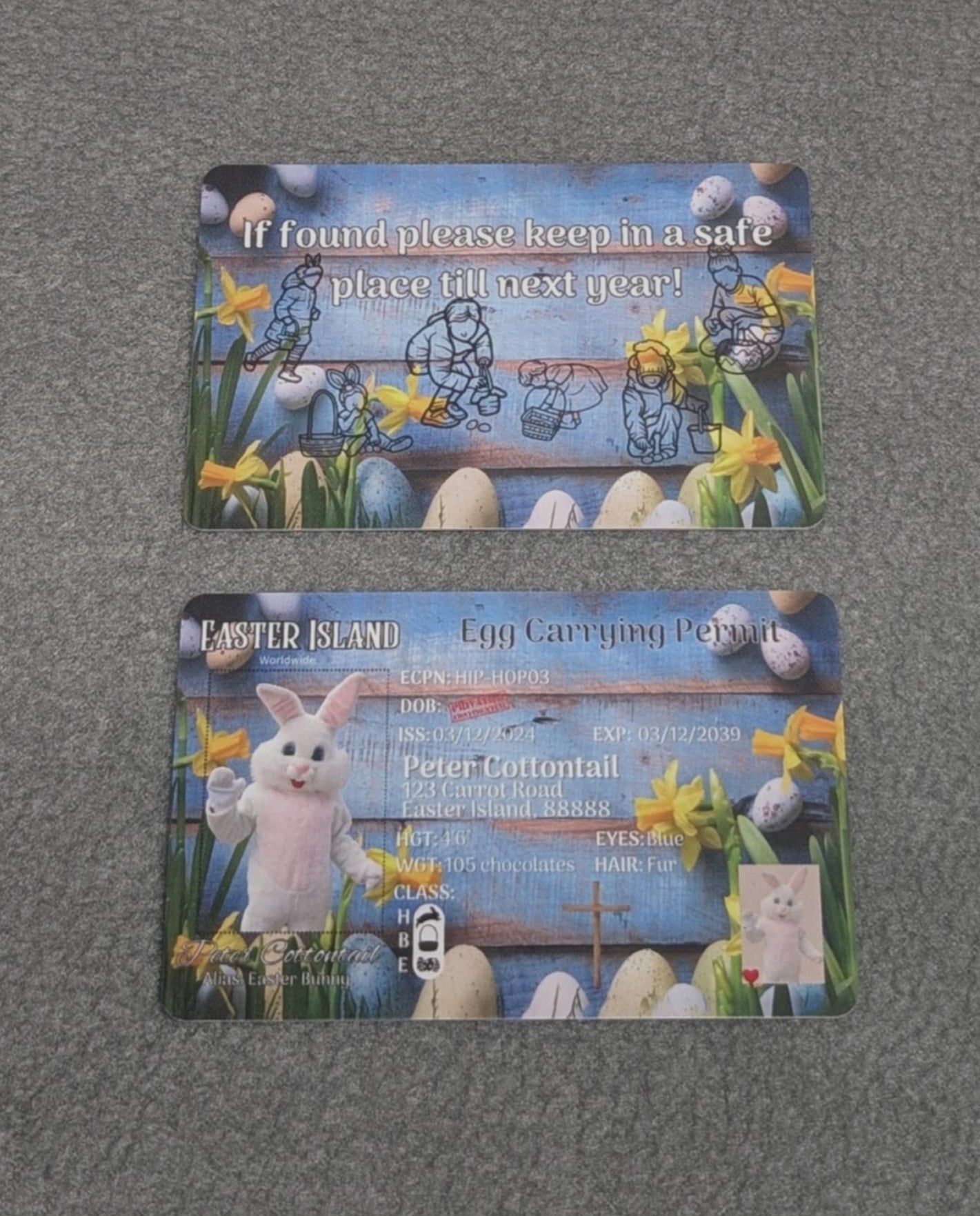 Easter Bunny Wallet & Key Gifts, Easter Basket