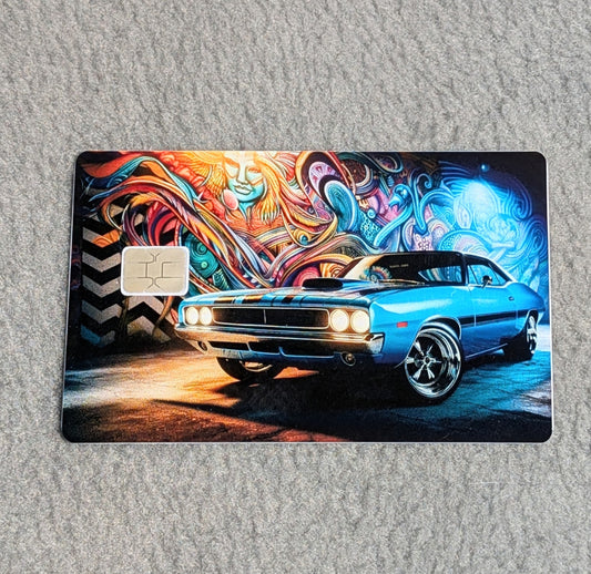 Beauty in Blue Credit/Debit Card Sticker, Skin, Cover