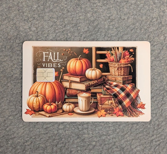 Fall Vibes Credit/Debit Card Sticker, Skin, Cover