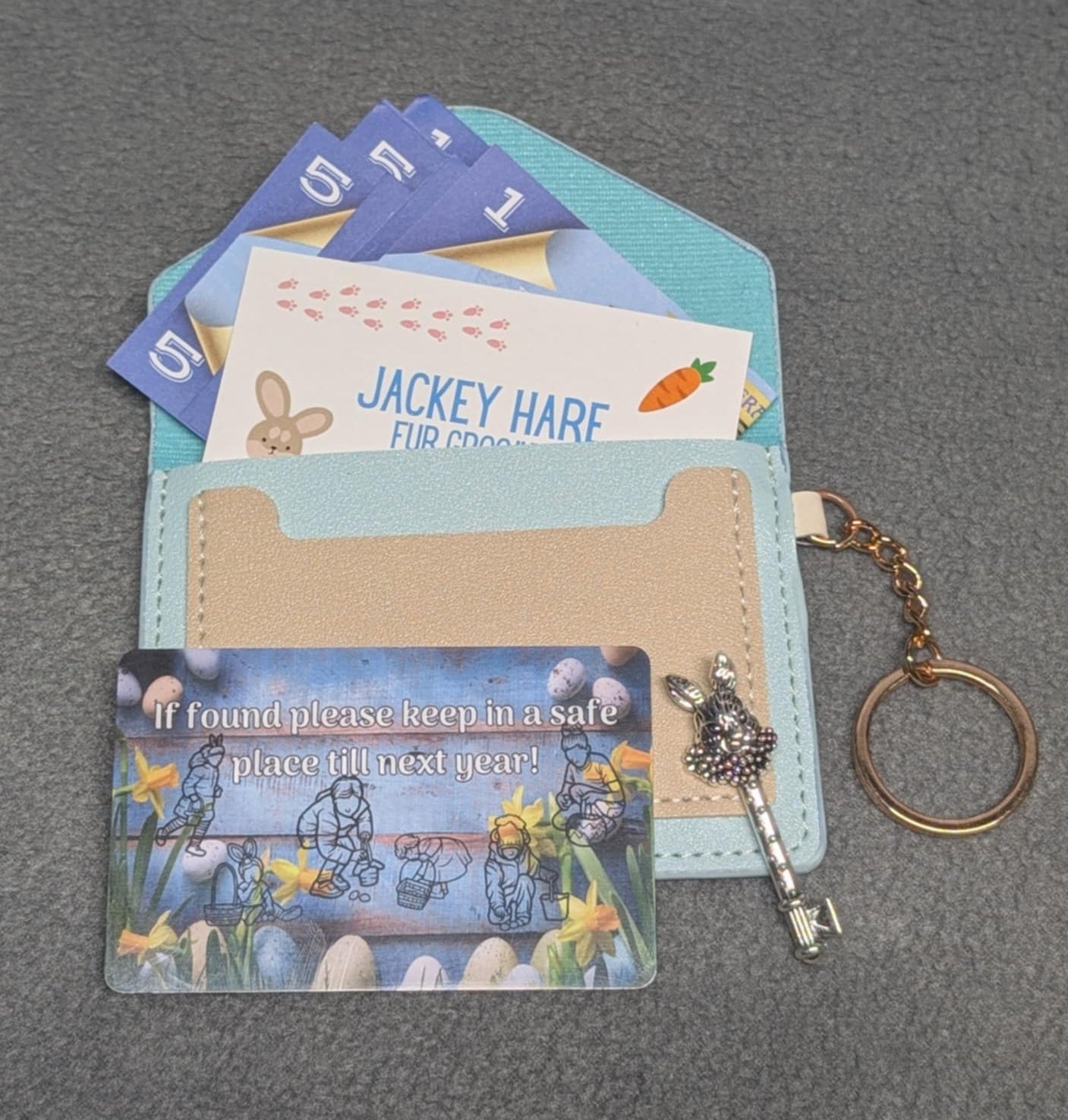 Easter Bunny Wallet & Key Gifts, Easter Basket